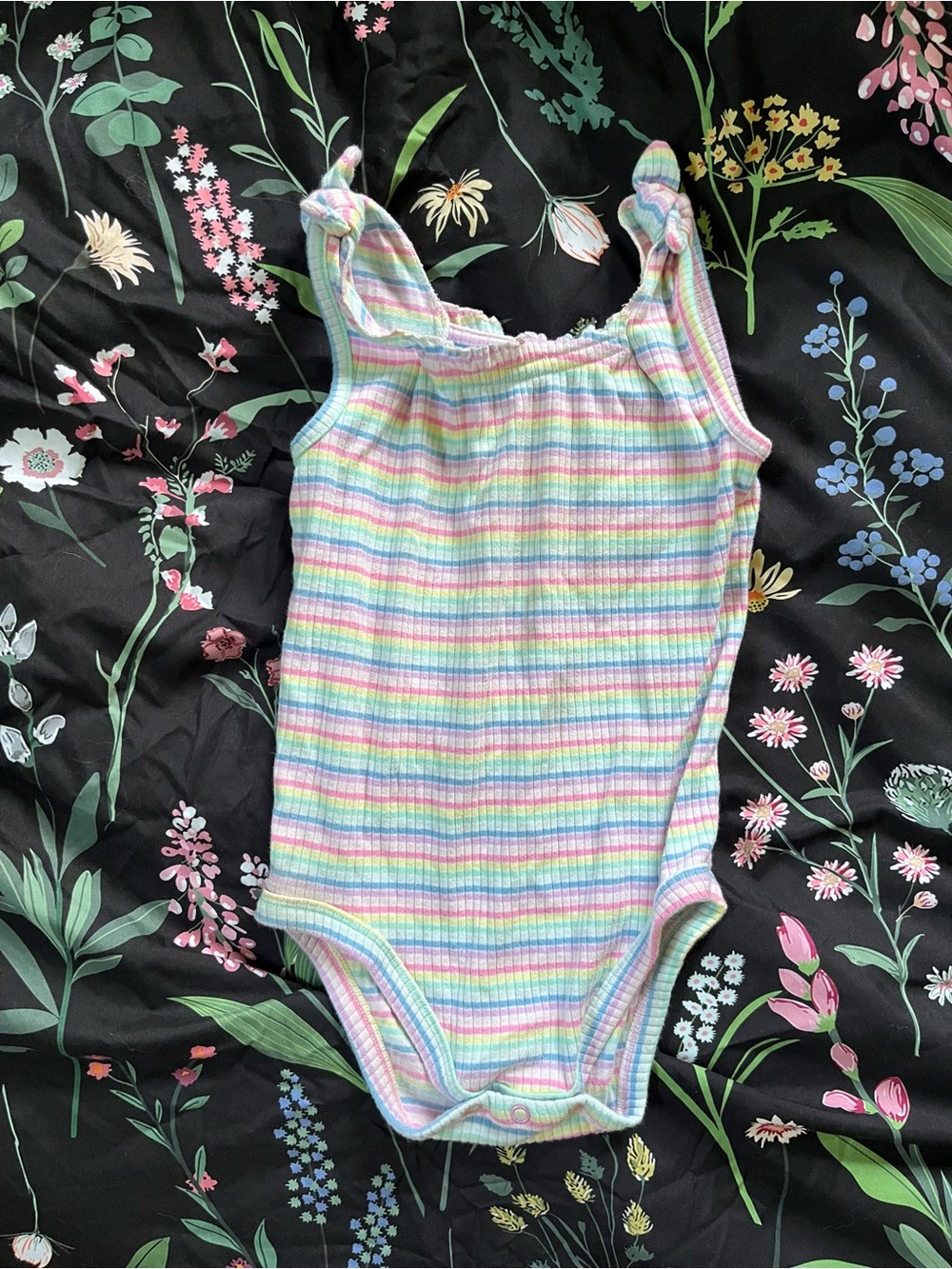 Rainbow striped onesie 24 months